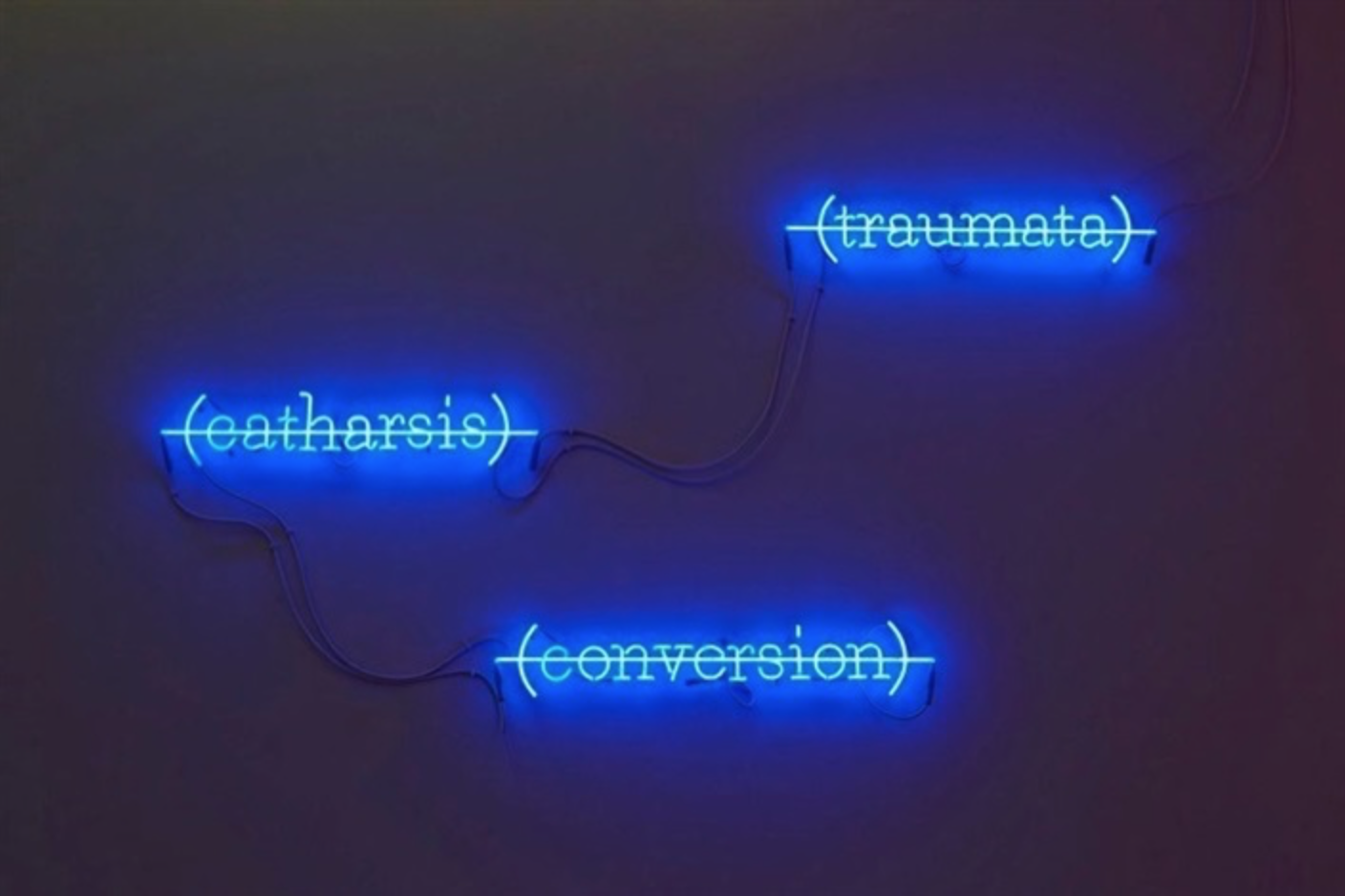 Joseph Kosuth, Catharsis, Conversion, Traumata, 1986.