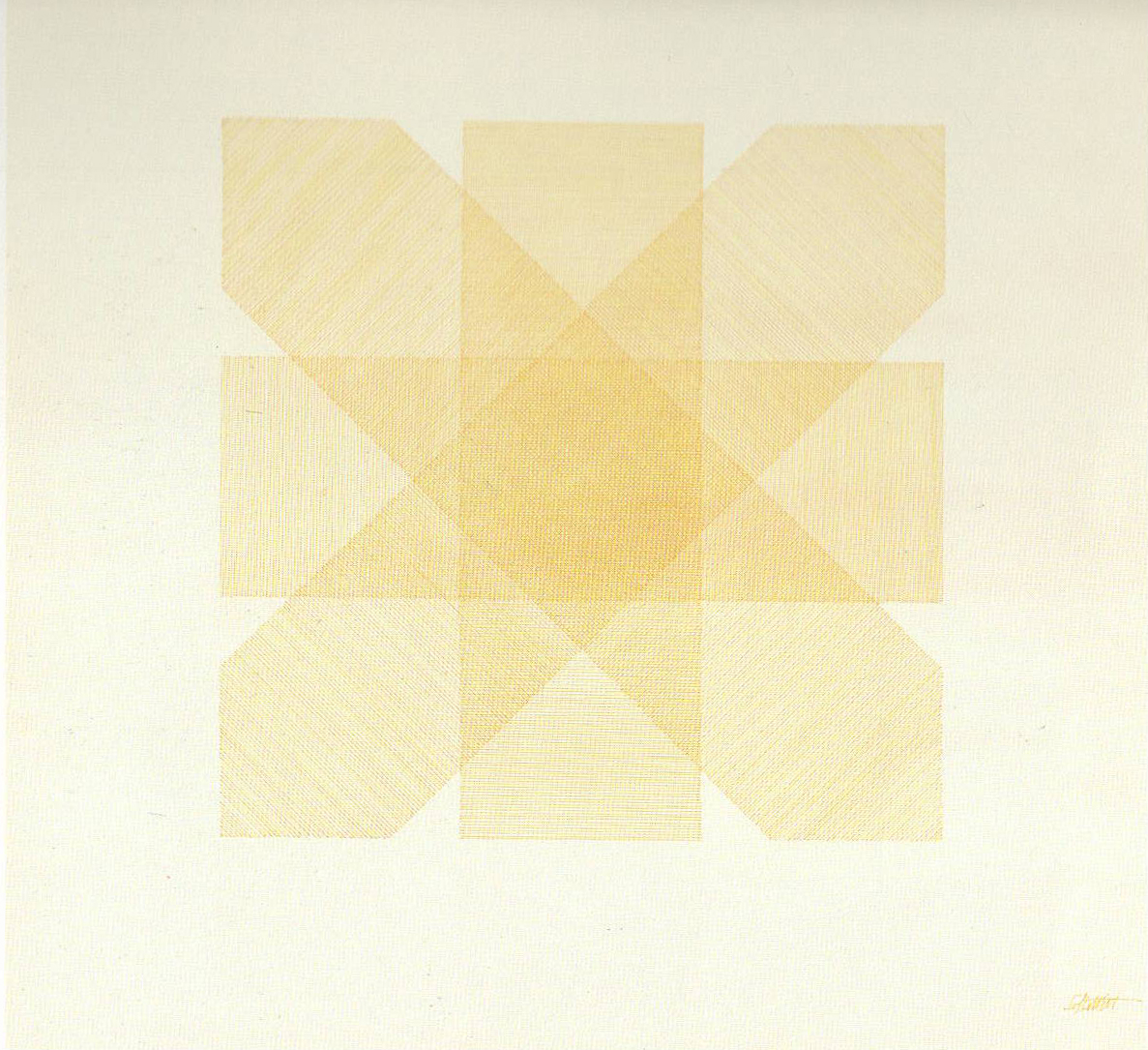 Bands of lines in four directions, 1971.