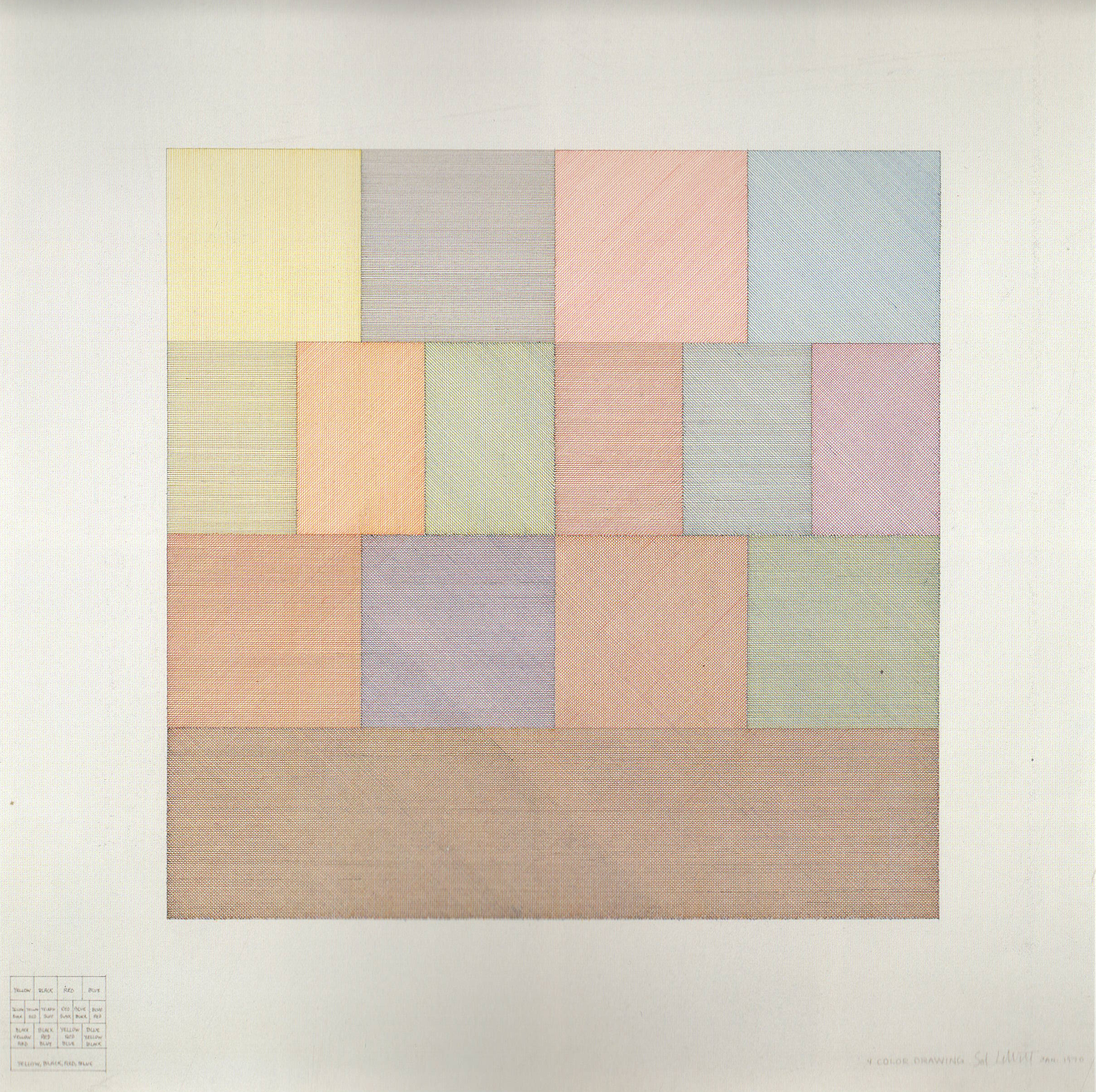 Four color drawing (Composite), 1970.