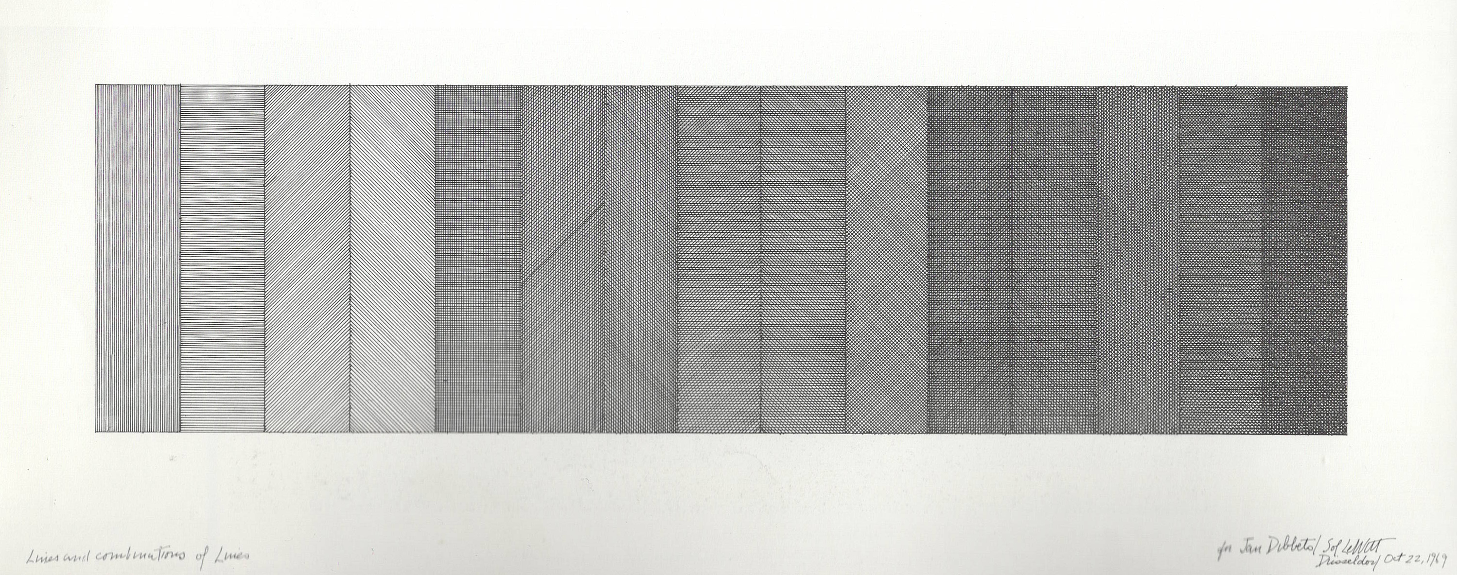 Lines and combinations of lines, 1969.